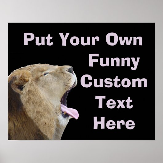 Grappig leeuwen met tongen uit Poster afdrukken (Voorkant)