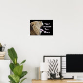 Grappig leeuwen met tongen uit Poster afdrukken (Thuiskantoor)