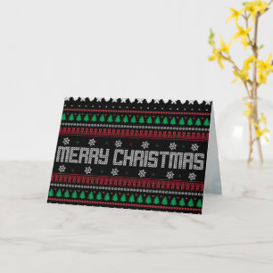 Grappig Lelijk Kerstpatroon Kaart