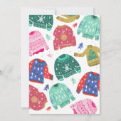 Grappig lelijke trui met witte kerst kaart (Achterkant)