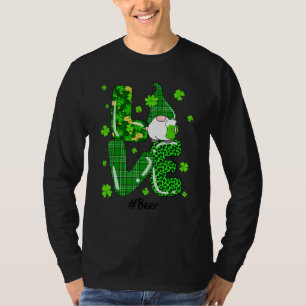 Grappig Leopard Iers Groen Plaid Bier Gnoom St Pat T-shirt