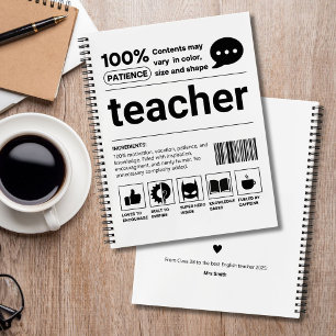 Grappig Leraar Waardering Gift Modern Classroom N Notitieboek