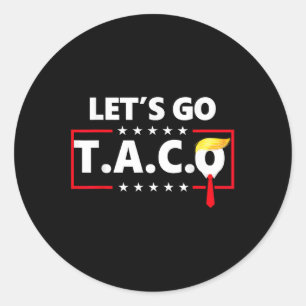 Grappig Lets Go Taco _3 Ronde Sticker