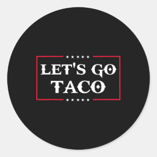 Grappig Let's Go Taco 43 Ronde Sticker