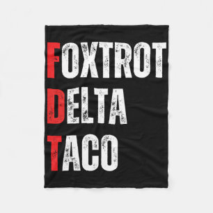 Grappig Let's Go Taco Foxdraaft Delta Taco Fleece Deken