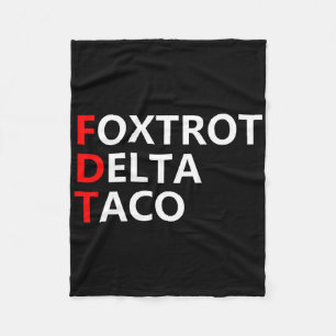 Grappig Let's Go Taco Shirt Foxtrot Delta Taco Fleece Deken