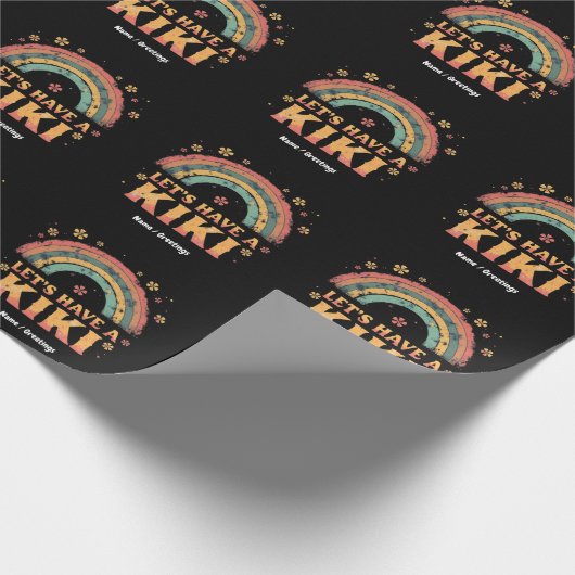 Grappig "Let's Have a Kiki" LGBT Trans Gender Retr Cadeaupapier (Hoek)