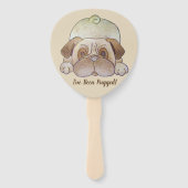 grappig, leuk afbeelding om boeg te spelen met leu handwaaier (Achterkant)