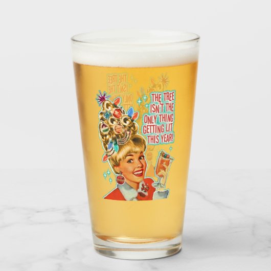 Grappig  Leuk Drink Kerstboom Joke Glas (Voorkant gevuld)