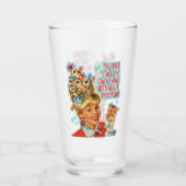 Grappig  Leuk Drink Kerstboom Joke Glas (Voorkant)