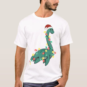 Grappig Leuk Kerst Lochness Monster T-shirt