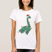 Grappig Leuk Kerst Lochness Monster T-shirt (Voorkant)