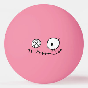grappig, leuk monstertekenfilmpersonage pingpongballen