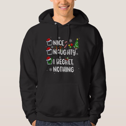 Grappig leuk ondeugend Ik heb nergens spijt van Ke Hoodie (Voorkant)