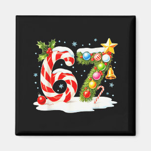 Grappig Leuk Stout 6 7 Kerstmis 67 Meme Kerst Jong Magneet