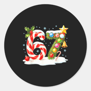 Grappig Leuk Stout 6 7 Kerstmis 67 Meme Kerstmis J Ronde Sticker