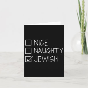 Grappig Leuk Stout Joods Voor Hanukkah Hebreeuws C Kaart