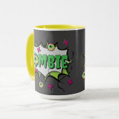 Grappig Leuke Zombie Pop Art Mok (Voorkant links)
