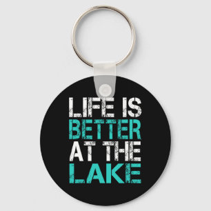 Grappig leven is beter op de Lake Camping Summer V Sleutelhanger