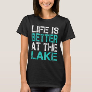 Grappig leven is beter op de Lake Camping Summer V T-shirt