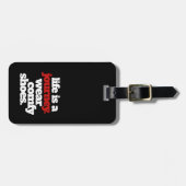 Grappig leven is een reis ... bagagelabel (Voorkant horizontaal)