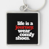 Grappig leven is een reis ... sleutelhanger (Voorkant)