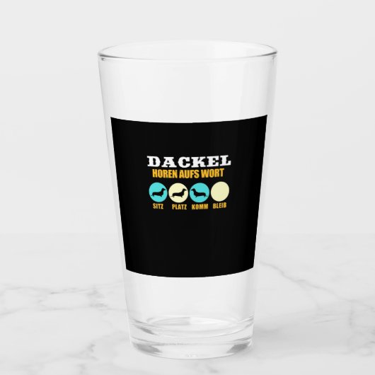 Grappig leven met Dachshund Dog Glas (Voorkant)