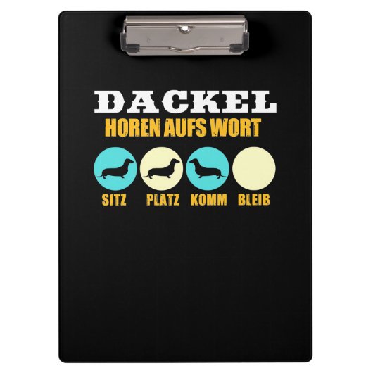 Grappig leven met Dachshund Dog Klembord (Voorkant)