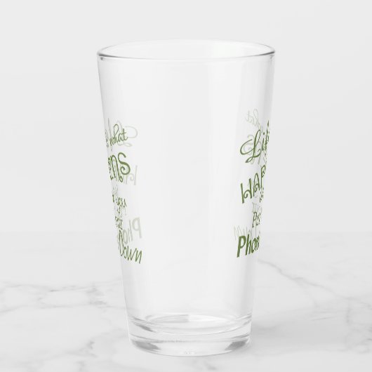 Grappig Leven Telefoon Down Pint Glas (Rechts)