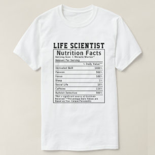 Grappig leven Wetenschapper Voedingsfeiten ecoloog T-shirt