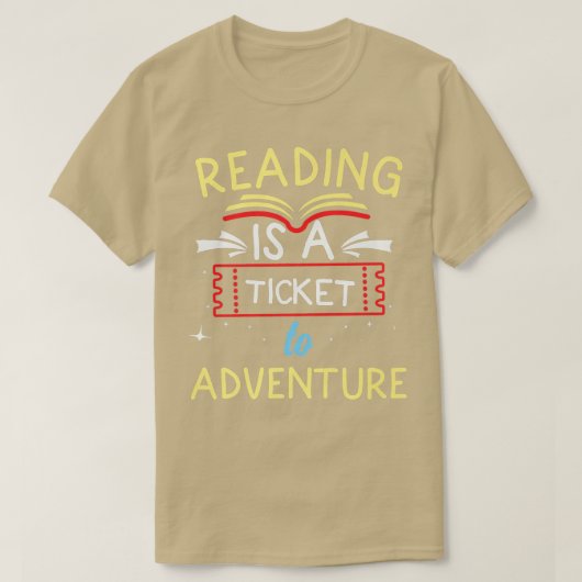 Grappig lezen Boek Lover, lezen is een kaartje naa T-shirt (Design voorkant)