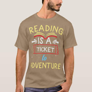 Grappig lezen Boek Lover, lezen is een kaartje naa T-shirt