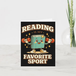 Grappig lezen is favoriete sport boek liefhebber h kaart