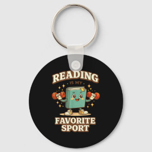 Grappig lezen is favoriete sport boek liefhebber h sleutelhanger