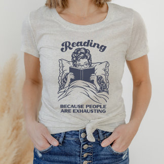 Grappig Lezen Mensen Zijn Uitputtend Retro Tri-Blend Shirt