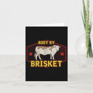 Grappig lichaam van Brisket Meat Grilling Beef Bar Kaart