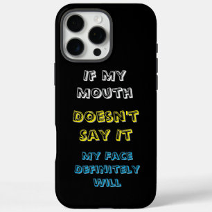 Grappig lichter op eerlijke emoties iPhone 16 pro max hoesje