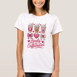 Grappig Lief en Gecaffeïneerde Schattige Valentijn T-shirt