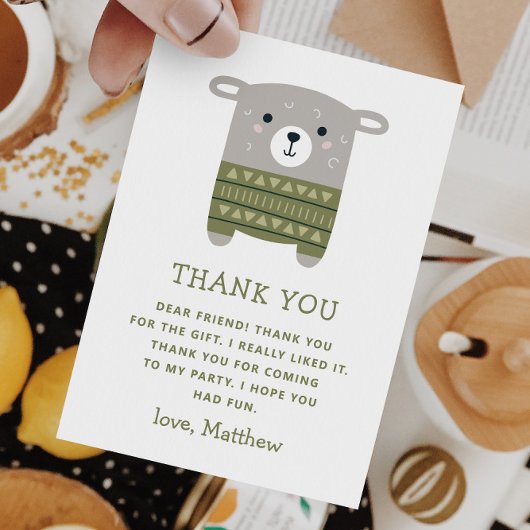 Grappig lief schaap dier. Kinderen verjaardag dier Bedankkaart