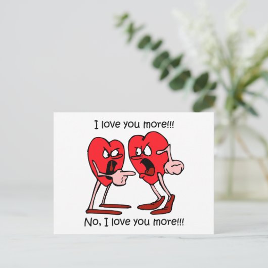 Grappig liefde briefkaart (Staand voorkant)