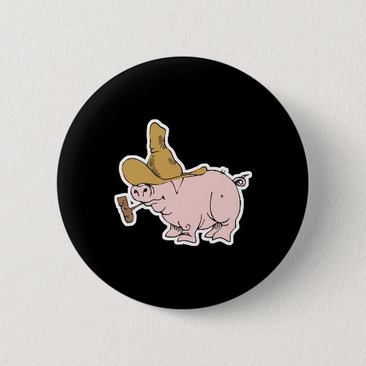grappig liefdevol varken ronde button 5,7 cm (Voorkant)