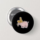 grappig liefdevol varken ronde button 5,7 cm (Voorkant /achterkant)