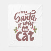 Grappig lieve kerstman, het was het kattenontwerp fleece deken (Voorkant)