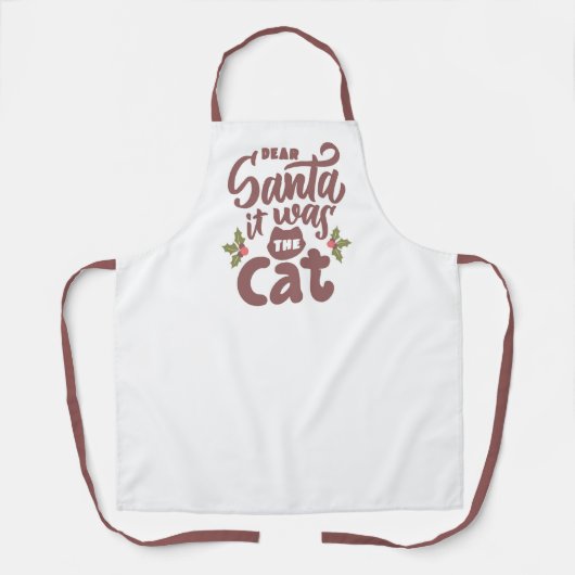 Grappig lieve kerstman, het was het kattenontwerp schort (Voorkant)
