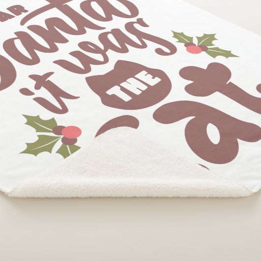 Grappig lieve kerstman, het was het kattenontwerp sherpa deken (3/4)