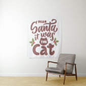Grappig lieve kerstman, het was het kattenontwerp wandkleed (In situ)