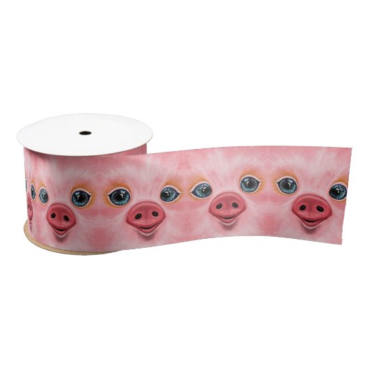 Grappig lint cadeau met roze baby varken - Smile (Spoel)
