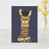 Grappig Llama Afstuderen Art Design Kaart (Gele Bloem)