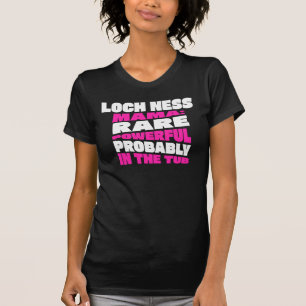 Grappig Loch Ness Mama, Script, Schattige cadeau v T-shirt