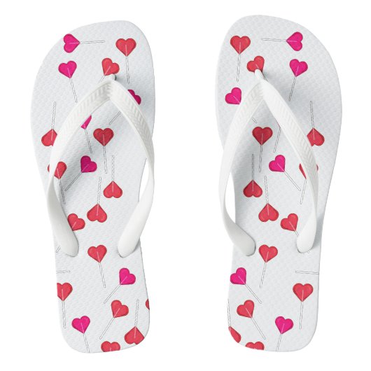 Grappig Lolly Red Heart | Lollipop-patroon Teenslippers (Voetbed)